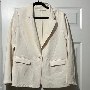 Lush Cream Blazer for Women